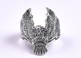925 Sterling Solid Silver Eagle Ring Gothic Ring Unisex Casual Wear Ring Gift - £48.51 GBP