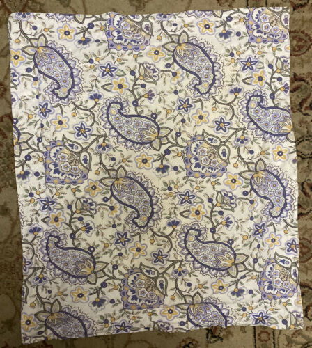 Pottery Barn Throw Pillow Cover 28” x 25” Paisley Floral Purple Gold - $17.33