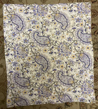 Pottery Barn Throw Pillow Cover 28” x 25” Paisley Floral Purple Gold - £13.89 GBP