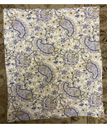 Pottery Barn Throw Pillow Cover 28” x 25” Paisley Floral Purple Gold - £13.80 GBP