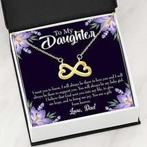Gift from Heaven Dad Daughter Infinity Love Necklace Heartfelt Daughter Card &amp; P - £42.86 GBP