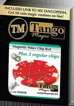 Magnetic Poker Chip Red plus 3 regular chips (PK003R) by Tango Magic - Trick - £23.73 GBP