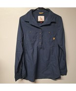 Western Rise Shirt Pullover Half Button Blue Long Sleeve Youth Large Boys - $22.27