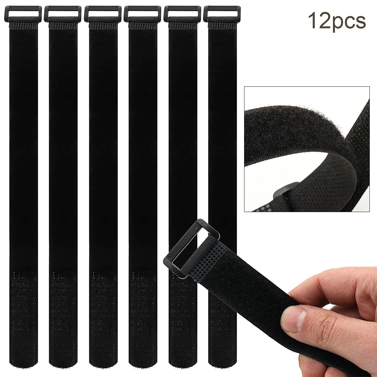 12Pcs 23.6Inch Adjustable Bicycle Rack Straps Reusable Bike Cinch Strap Bike Whe - £100.98 GBP