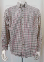 Eddie Bauer Green Red Plaid Long Sleeve Men&#39;s Cotton Button Down Shirt S... - $7.92