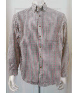 Eddie Bauer Green Red Plaid Long Sleeve Men&#39;s Cotton Button Down Shirt S... - $148.14 MXN