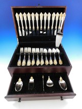 Grande Baroque Gold Accent by Wallace Sterling Silver Flatware for 12 Set 54 pcs - £3,715.72 GBP