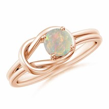 Authenticity Guarantee 
ANGARA Solitaire Opal Infinity Knot Ring for Women in... - £577.70 GBP