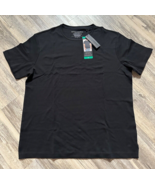 BANANA REPUBLIC Luxe Touch Performance Tee 100% Cotton Black Shirt Size ... - $14.49