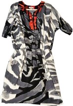 Indikka New York Dress Size L Animal Print Womens Red Faux Necklace Pock... - $19.95