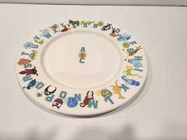new  Oneida ABC Animals  porcelain Child Toddler Round Dinner Plate 7 1/2&quot; - £7.75 GBP