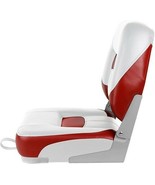 Boat Seat Low Back Folding White &amp; Red UV Treated Premium Marine Grade V... - $79.19