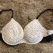 Victoria&#39;s Secret Pink Wear Everywhere Push-up Bra White with Logo 34D - £7.12 GBP