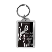 Sinatra Keyring Lyrics I did it my way Unique handmade print premium gift - $5.22