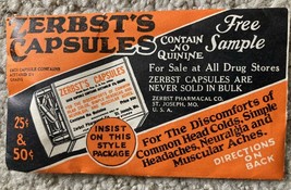 Vintage Zerbst’s Capsules Medicine Sample Packets - €3,47 EUR