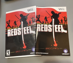 Red Steel Manual &amp; Cover Sleeve Insert Art Booklet Box ONLY for Nintendo Wii - £6.03 GBP