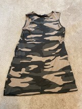 New York &amp; Company Camo Shirt Dress Size Medium Pockets - £14.06 GBP