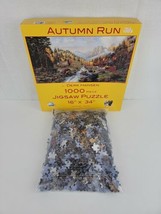 Autumn Run 1000 Piece Puzzle Train Locomotive Railroad Fall Trees Mounta... - £13.02 GBP