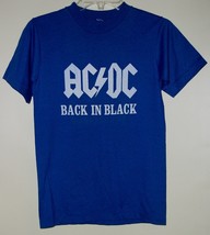 AC/DC Concert Tour T Shirt Vintage Back In Black Single Stitched Size Small - £131.88 GBP