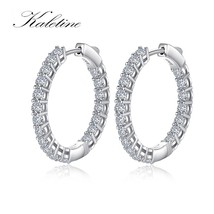 On 925 sterling silver shiny cubic zircon earrings good quality hoop earrings for women thumb200