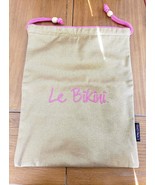 LANCOME Le Bikini Wet Bikini Gold W Pink Vinyl Lined Drawstring Bag. NWOT - £14.38 GBP