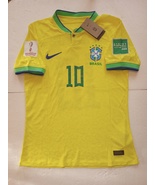 Neymar #10 Brazil 2022 World Cup Match Player Version Yellow Home Soccer... - $1,473.32 MXN