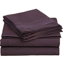 1800 Royal Js Collection Bamboo Quality 4 Pcs Bed Sheet Set With Deep Pockets, W - £27.40 GBP