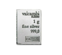 1 Gram Silver By Valcambi. 1g Pure .999 Ag - Free Usa Shipping! - £1.99 GBP