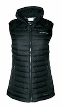 Columbia Women&#39;s White Out Puffer Omni Heat Full Zip Vest Black Size XSmall - $44.54