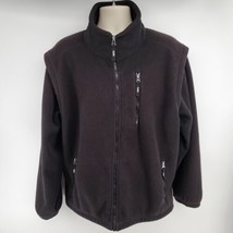 Polarex Extreme Jacket Convertible Vest Sleeves Zip Off Black Size L Hiking - $39.55