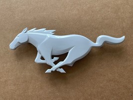 7.5&quot; white pony galloping horse grill emblem logo for Ford Mustang. Ligh... - £19.61 GBP