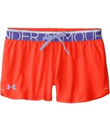 Under Armour Youth Girls Solid Play Up Athletic Shorts-Rocket Red, Small - £14.00 GBP