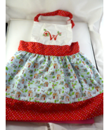 American Girl Wellie Wisher Little Girl&#39;s Christmas Apron skirt length 11&quot; - $12.30 CAD