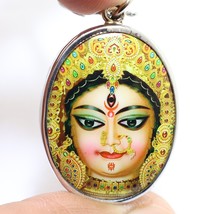 Durga Big Pendant Parvati Kali Uma Devi 3 Eyed Ambika Goddess Shakti Om Locket - £40.99 GBP