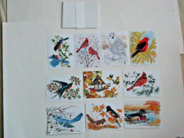 Lot of 10 Vintage Bird Themed Blank Note Cards with Envelopes - £1.97 GBP
