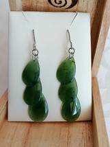 Nz designs Nephrite oval 3 pcs Jade earrings / studs 11x17mm - £38.54 GBP