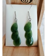 Nz designs Nephrite oval 3 pcs Jade earrings / studs 11x17mm - $49.00