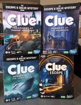 Clue Escape &amp; Solve Mystery Games Lot 4 Hasbro Escape Room Board Games C... - $60.44