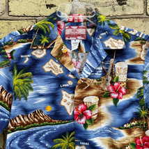 RJC Men&#39;s S Hawaiian Islands Shirt 100% Cotton Made In USA EUC - £19.04 GBP