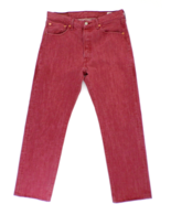 Levi&#39;s 501 Button Fly Marsala Red Jeans Men&#39;s 32x29 White Oak Cone Denim - $59.35