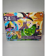Melissa &amp; Doug Dinosaur Dawn 24 Jumbo Pc Floor Puzzle Complete -READ - B... - $9.46 CAD