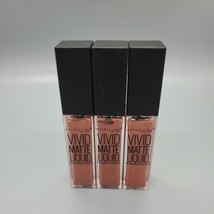 3 Maybelline Vivid Matte Liquid Lip Gloss #5 Nude Thrill - $9.27