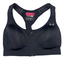 Under Armour Racerback Zip Front Wire Free Sports Bra Heat Gear Protegee 1236590 - £26.40 GBP