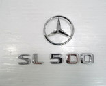 05 Mercedes R230 SL500 emblem set, trunk lid, SL500 - $18.69