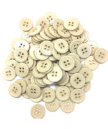 Tan Buttons, 27 Line, 43/64&quot; (17 mm) - Pack of 100 - $4.99