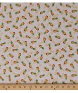 Cotton Pineapples Fruit Tropical Hawaiian Fabric Print by the Yard D485.29 - $14.95