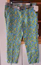 Rafaella Weekend Modern Crop Pants Lemon Print NWT Sz 12 - £23.30 GBP
