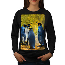 Wellcoda Penguin Nature Womens Sweatshirt, Antarctica Casual Pullover Jumper - £22.86 GBP+