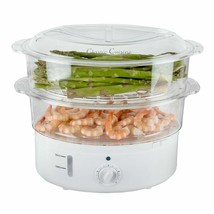 6 Qt Electric Vegetable Fish Rice Egg Steamer Healthy Meal Cooker With T... - $71.62