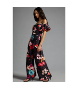 NWT Anthropologie Ranna Gill Off-The-Shoulder Jumpsuit $188 X-SMALL Blac... - £97.26 GBP